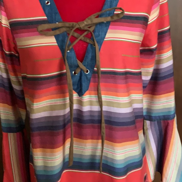 Tasha Polizzi Southwest Serape Print Shift Dress S - Picture 6 of 9